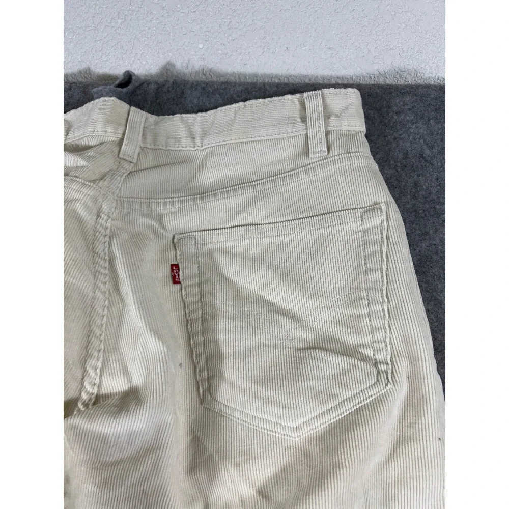 VTG 90s Levis 505 Corduroy Pants Mens 36x32 Beige Utility Regular Straight Leg
